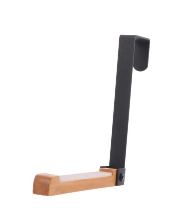 KOMBIUDA Door Hook Multi-Function Clothes Hook Over Door Towel Hook Towel Hangers Wall Coat Hanger Black Iron 17.5X16CM Black