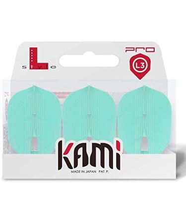 LSTYLE Dart Flights: L3 PRO Kami Small Standard Shape - Ultra Flexible - for Soft Tip and Steel Tip Darts Miracle Green