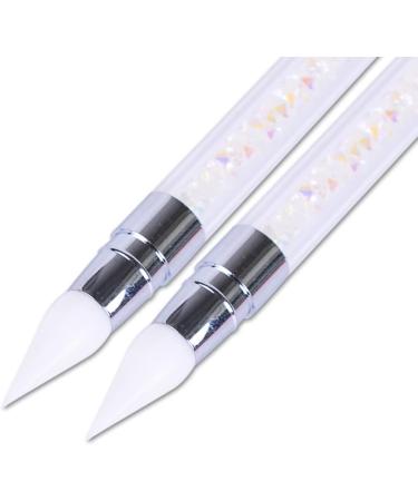 Nail Art Sculpture Pens Silicone Dual Head Manicure Carving Pen Rhinestone Beads Picker Tool DIY Nail Decoration Tool - Buy Online on SooperMarket.com