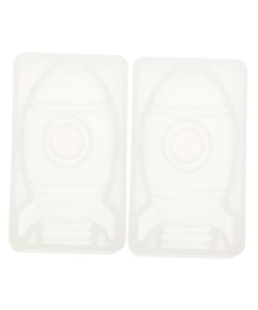 MAGICLULU Bunny Chocolate Mold Soap 2pcs Silicone Mold Child Silica Gel White Biscuit Crafts Shot Molds Children Birthday Biscuit Moulds 5.2X3X1.5CM White