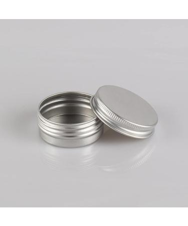 Tianzd 100pcs 10ml Aluminum Tins - Silver Screw Cans for Cosmetics Ointments & Candles | Includes 3 Spoons & 100 Etiquette Labels - Buy Online on SooperMarket.com