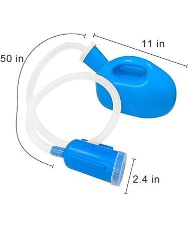 Male Urinal 2000ml-50" Long Tube with Lid Male Urinal Bottles with Cover Male Portable Urinal Pee Bottles Incontinence Seniors Traveling Driving Camping (Blue) - Buy Online on SooperMarket.com