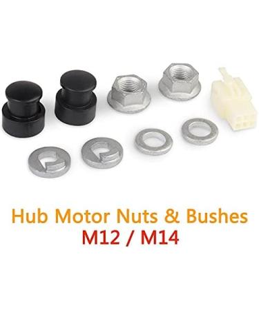 JEROME E-Bike Electric Bicycle Hub Motor Axle M12 Rear Nut/Washer/Cover - 12mm Shaft - Buy Online on SooperMarket.com
