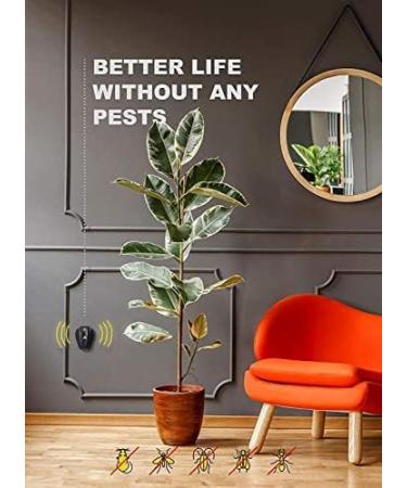 2023 Ultrasonic Pest Repeller Plug-in - Indoor/Outdoor Electronic Repellent for Rat, Bat, Mouse, Squirrel, Bug, Bee, Ant, Spider, Wasp, Cockroach, Fly, Mosquito, Rodent, Termite, Roach - Black - Buy Online on SooperMarket.com