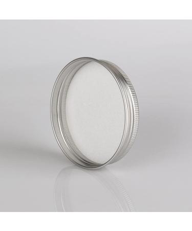 Zeoabsy 10-Piece Silver Aluminum Tins - 80ml Round Screw Cap Cans for Cosmetics Candles & Ointments | Includes 5 Spatulas & Label - Buy Online on SooperMarket.com