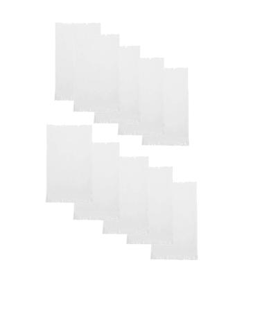 Q-Tees - Fringed Reversible Fingertip Towel, Cotton, Size: 11in W x 18in L (10 Pack) White