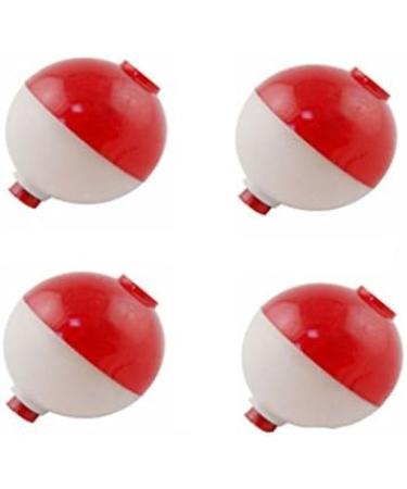 50Pcs 1 Inch Red and White Snap-on Round Fishing Bobbers for Fishing - Hard ABS Bobber Floats - Bobs Fishing Party Decorations - Buy Online on SooperMarket.com
