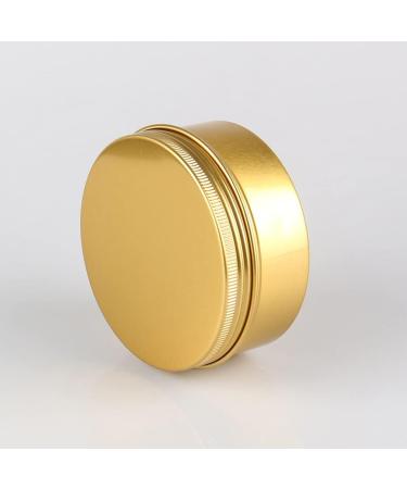 Zeoabsy 10-Piece Gold Aluminum Empty Jars - 150ml Round Tins with Screw Lid for Cosmetics Candles & Ointments | Includes 5 Spatulas & 1 Gold Label - Buy Online on SooperMarket.com