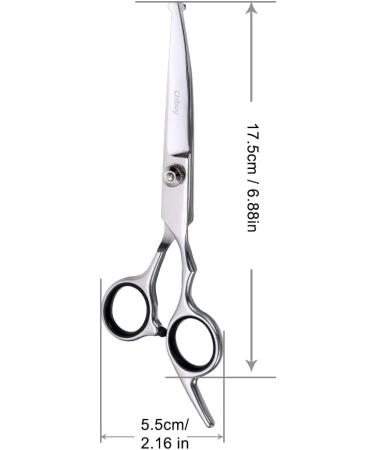 Chibuy Curved Pet Grooming Scissors with Round Tips - Professional 4CR Stainless Steel Shear for Dogs and Cats - Buy Online on SooperMarket.com