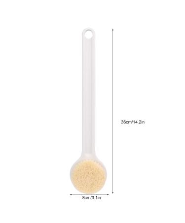 White Ergonomic Body Scrubber with Hanging Hole - Ideal for Hotels, Bathrooms, and Toilets - Buy Online on SooperMarket.com
