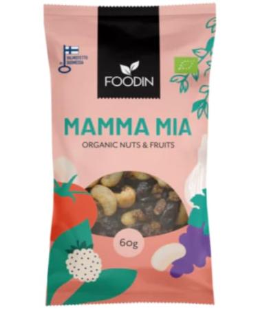 Foodin Nuts & Fruits Mamma Mia Organic 60 g Pack of 8