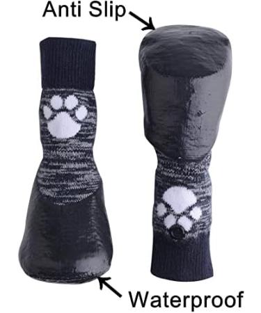 KOOLTAIL Dog Socks XL - Anti-Slip with Straps, Waterproof Paw Protector for Traction Control - Black (2.6 Width x 6.3 Length) - Buy Online on SooperMarket.com