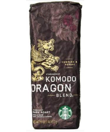 Starbucks Komodo Dragon Blend Dark Roast Whole Bean 1lb