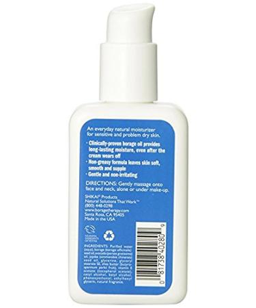 ShiKai Borage Therapy Daily Facial Moisturizer - Plant-Based for Sensitive Skin, Borage Oil Repairs & Rebuilds - Fragrance-Free 3oz - Buy Online on SooperMarket.com