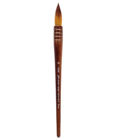 Silver Brush Limited 5225S-60 Silver Atelier Golden Taklon Quill Round Brush  Size 60  Short Handle Golden Taklon Quill Size - 60