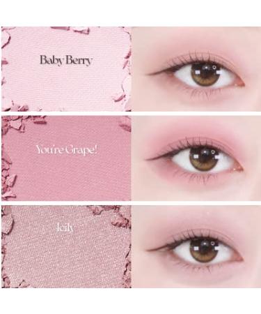 HOLIKA HOLIKA My Fave Vibe Eye Palette 02 Ripe Berries - 12 Berry Shades | Matte Shimmer Glitter Eye Shadow - Korea Beauty & Kbeauty - Buy Online on SooperMarket.com