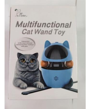 PETTOM Interactive Cat Toy 3-in-1 Automatic - 2023 Upgrade with Rotating Feather Tracks Ball - USB Rechargeable Kitten Toy for Indoor Cats - Blue - Buy Online on SooperMarket.com