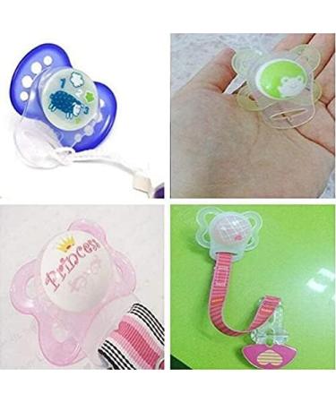 Nuoshen 12pcs Silicone Dummy Pacifier Holder Clip Adapter - White - Buy Online on SooperMarket.com