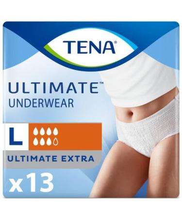 Tena Incontinence Unisex Underwear Ultimate Large 13 Count Large Underwear 13 Count