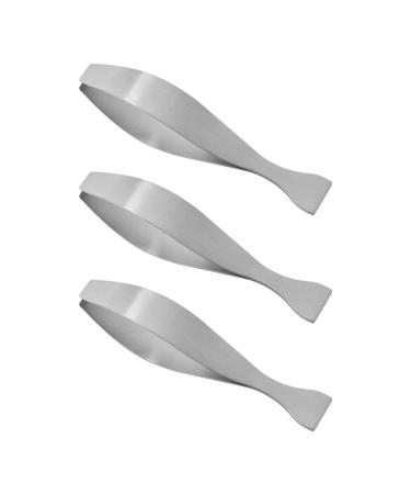 Beaupretty 3st hair removal clip chicken hair remover. Envinking tweezers Stainless steel Fishgrobee tongs Fishbone tweezers Removing Fishgrobes Multifunction rustproof steel 13x2xcm silver