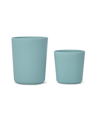 Silicone Baby Cup 2Pack Silicone Cup for Toddlers Baby Open Cup BPA/Phthalate Free Shatter Proof. (Green)