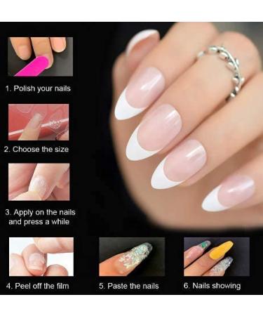 Silver Punk Metallic Press On False Nails - Long Coffin Ballerina Chrome Mirror Fake Nails - Full Cover Acrylic Nail Tips with Glue Tape - Women/Girls - L5883-1 - Buy Online on SooperMarket.com