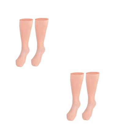 minkissy 2 Pairs Exfoliating Moisturizing Socks Girls High Heels Women s Socks Skin-friendly Care Socks Cracked Feet Moisturizing Socks Girls Moisturizing Sock Long Moisturizing Sock Sebs