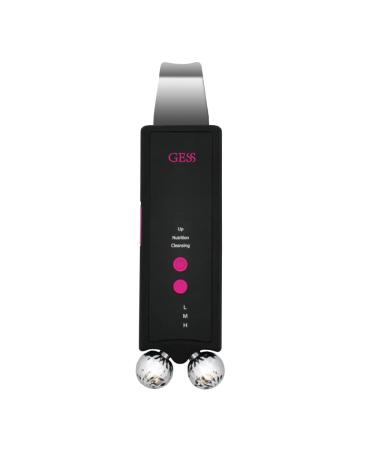GESS 3-in-1 Microcurrent Facial Device | Skin Scrubber Face Spatula | 3D Facial Roller Massager | Handheld Lift Skin Care Face Toning Device for Home