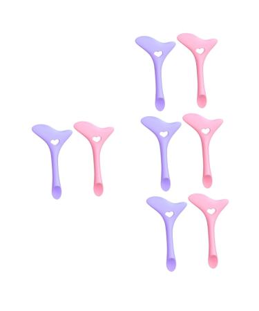 Baluue 8 Pcs Eyeliner Eye Cosmetics Eyelash Brush Tool Eyeshadow Eye Cosmetics Tools mediumx4pcs Assorted Colorx4pcs