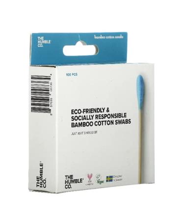 The Humble Co Cotton Buds - Eco-Friendly Bamboo Blue - 100 Pack for Safe Use - Buy Online on SooperMarket.com