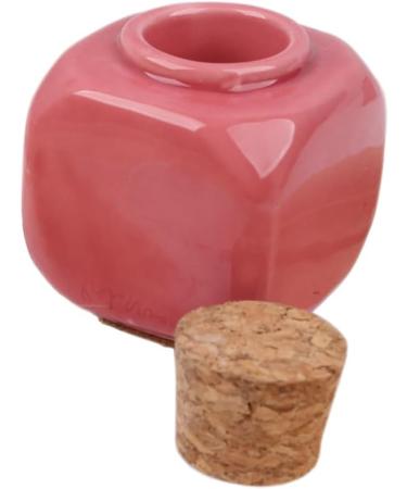 Porcelain Material Nail Art Acrylic Glass Dappen Dish Powder Liquid Bowl Holder Container With Soft Wooden Lid Nail Art Accessories (pink) - Buy Online on SooperMarket.com