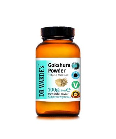 DR WAKDE'S Gokshura Powder (Tribulus terrestris) - 100g (3.5oz) | Pure Raw & Dried Powder | Natural Aroma and Freshness | Fine Powder | Vegan | Premium Grade | Nothing Added Nothing Removed