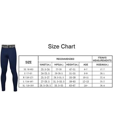 PRIESSEI Youth Boys' Compression Pants Blue Medium | Kids Running Leggings Sports Football Tights Basketball Baselayer - Buy Online on SooperMarket.com