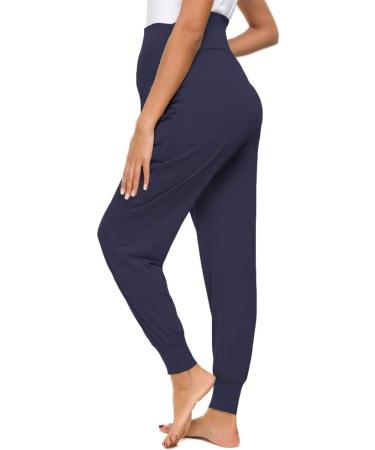 Love2Mi Maternity Women's Casual Lounge Jogging Pants | Stretchy & Comfortable | Navy Blue - Buy Online on SooperMarket.com