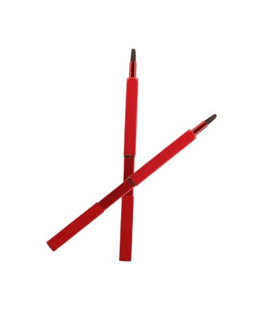 minkissy Makeup Tool Kit Lipsticks Makeup Brush Retractable Lip Brush Lipstick Brush Makeup Lip Brush Lipstick Applicator Lip Brush Applicator Lip Gloss Brush Red Earth Tones Travel 9.3*1cm Red