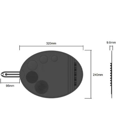 Brush Cleaning Mat Scrubber Mat Multipurpose Portable Washing Tool Silicone Brush Cleaning Mat for Daily Use Eye Brush black - Buy Online on SooperMarket.com