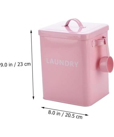 COOLHIYA 1pc Washing Storage Sealing Storage Case Laundry Room Trash Can Iron Pink - Buy Online on SooperMarket.com