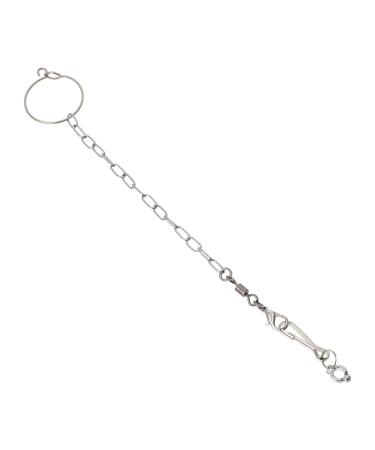 CIYODO 1 Set Parrot Anklet Parrot+Ring+Foot Bird Harness Parrot Foot Ring Bird Leash Conure Stainless Steel 23X4X0.1cm Silver