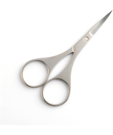 Buy Balacoo Stainless Steel Vibrissa Scissors 1pc Nose & Eyebrow Hair Trimmer | Medium Silver | International Shipping - Buy Online on SooperMarket.com