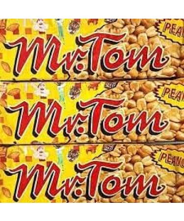 Mr Tom Peanut Brittle Bars Nut Vegan Hamper x 12 Bars and TinTastic Silver Window Lid Refillable Tin - Buy Online on SooperMarket.com