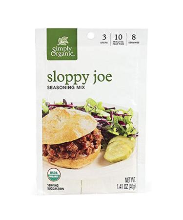 Simply Organic Sloppy Joe, Certified Organic, Gluten-Free | 1.41 oz | Pack of 4