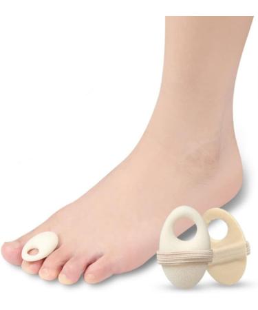 Beavorty Foam Corn Cushions - 2pcs Toe Pads with Elastic Strap for Callus, Bunion, and Toe Protection - White - Buy Online on SooperMarket.com