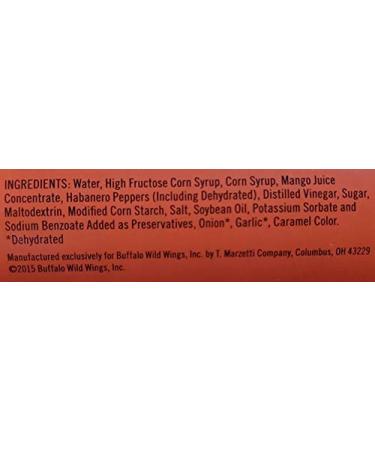 Buffalo Wild Wings Mango Habanero Sauce 12 Fl oz - Spicy and Sweet Flavor - Buy Online on SooperMarket.com