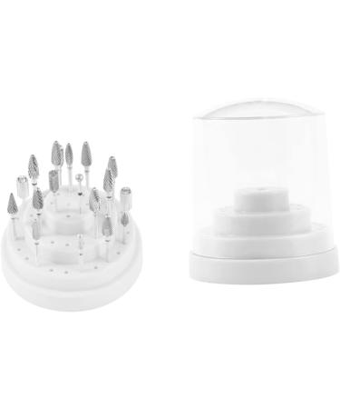 POPETPOP 1pc 48 Nails Drill Bits Nail Display Stand Nail Grinding Head Nail Drill Bits Holder Nail Drill Bits Stand Nail Drill Bit Container Nail Bit Holder White Organizer Manicure Size 1 White - Buy Online on SooperMarket.com
