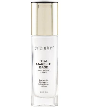 Real Makeup Base Highlighting Primer| Skin-Hydrating Poreless Primer With Natural Glow Finish For Face Makeup |Shade - Natural Tint 32Ml