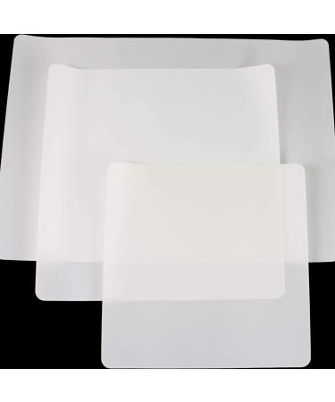 3 Pack PTFE Sheet/Teflon Sheets Multiple Sizes. Non Stick Transparent Reusable Sheets Extra-Thick and Heat Resistant. Great as Applique Pressing Sheet Heat Press Transfer Ironing Arts & Crafts