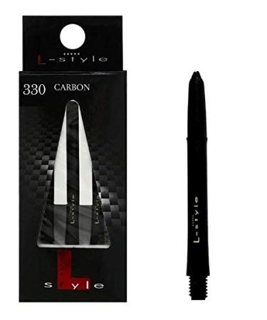 LSTYLE Dart Shafts: Laro Carbon Fiber Dart Shaft - Black 330 (Long/Medium)