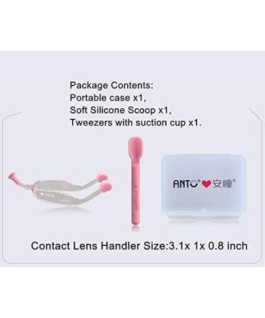 AITIME Soft Contact Lens Insertion and Removal Tool Set - Contact Lens Handler Device Includes Tweezers and Soft Silicone Scoop Contact Lenses Remove Pink - Buy Online on SooperMarket.com