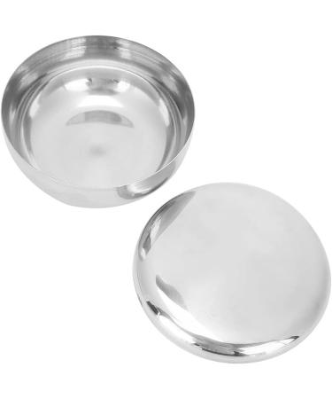 Stainless Steel Shaving Bowl with Lid for Men's Beard Care | Shaving Foam Mug | Soap Dish for Men - Buy Online on SooperMarket.com