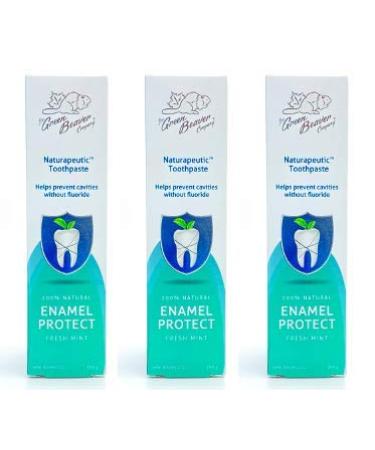 Green Beaver Naturapeutic Toothpaste - Enamel Protect Fresh Mint - 3-Pack